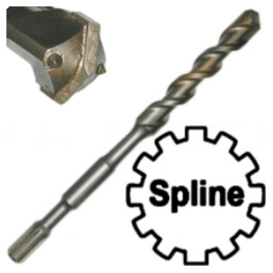 PBQ100012 1'' X 12'' Quard-tip Spline Shank Bits